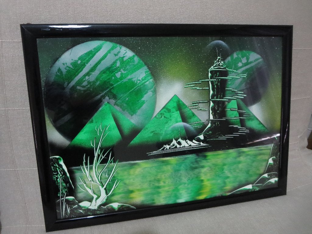 graffiti schilderij, Antiek en Kunst, Ophalen, Handgeschilderd