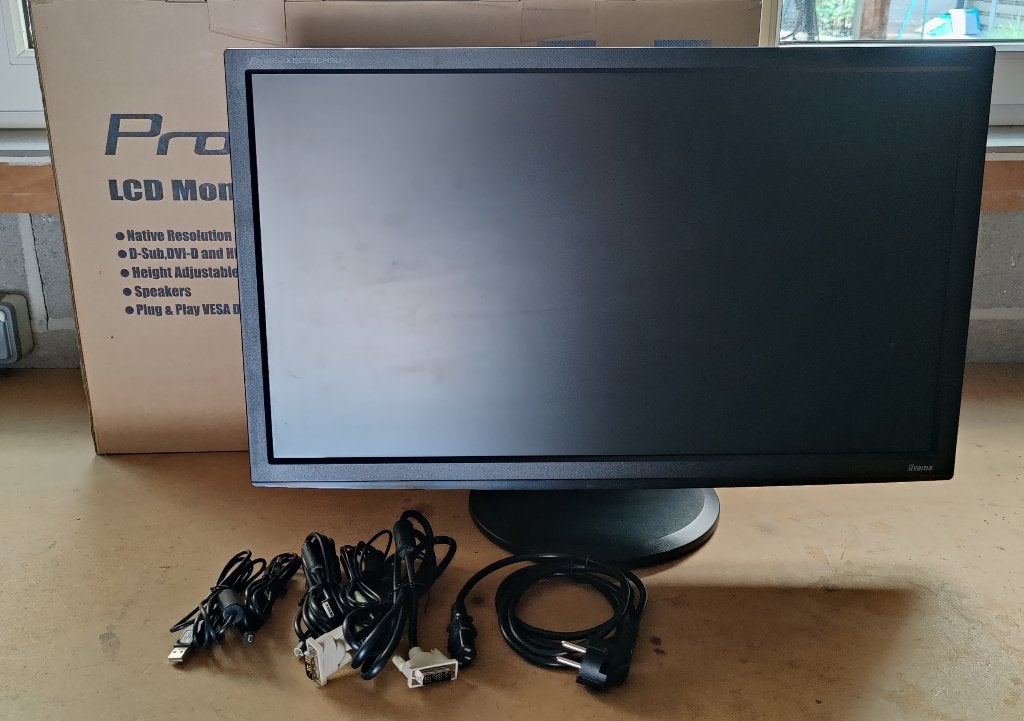 Iiyama 27 inch computerscherm, HDMI, DVI, VGA, Enlèvement, Utilisé, HD, DVI