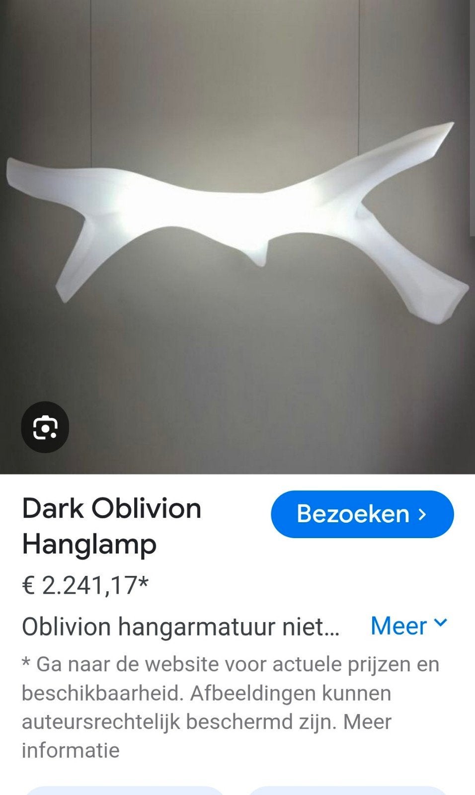 DARK Arne Quinze Oblivion Pendant, Enlèvement