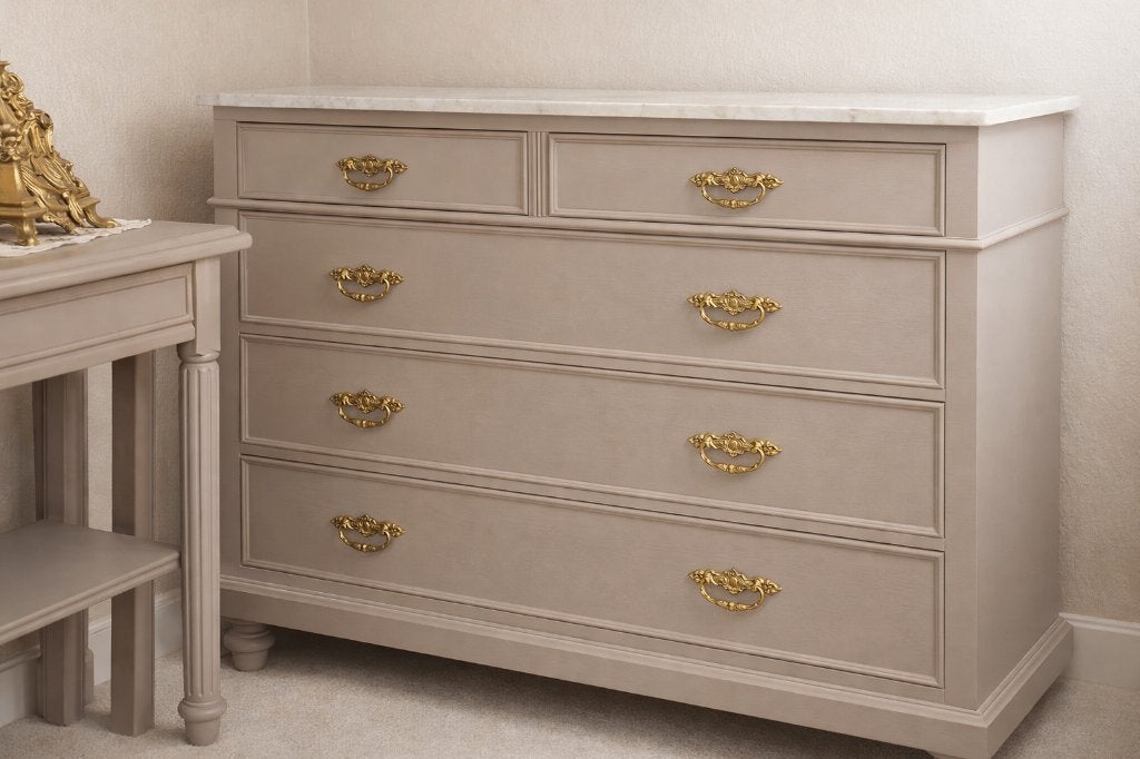 commode vintage élégante avec dessus en marbre, Enlèvement