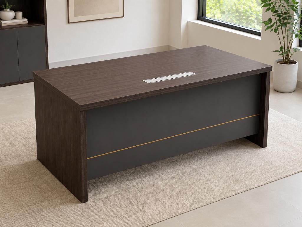 Groot executive bureau / directiebureau 180 x 160 cm, Huis en Inrichting, Bureaus, Ophalen, Hout, 180 cm, Overige merken