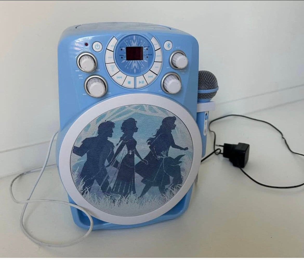 Karaoke set Frozen incl cd speler, Enfants & Bébés, Enlèvement, Comme neuf, Électronique, Avec lumière