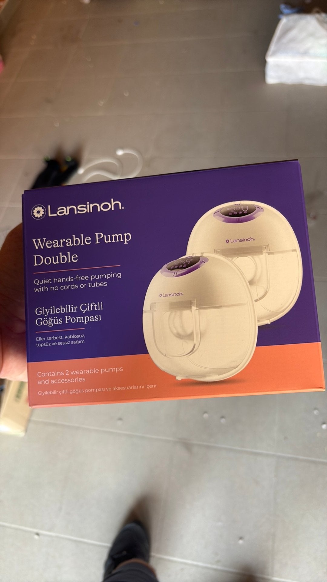 Draagbare borstkolf Lansinoh, Enlèvement, Comme neuf, Tire-lait