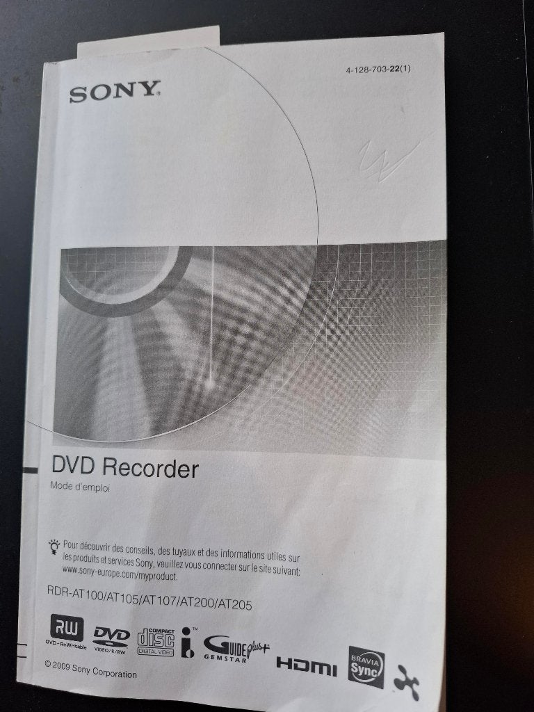 Dvd-recorder van Sony, Ophalen, Zo goed als nieuw, Origineel, Dvd