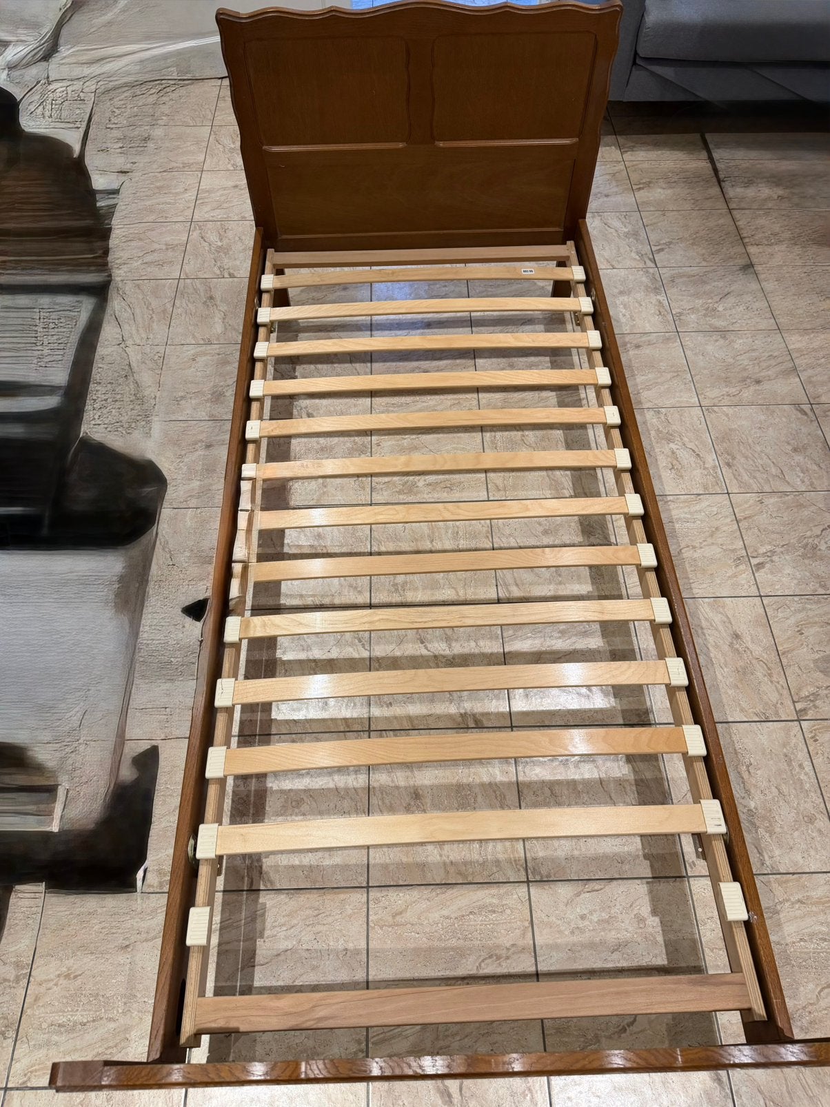 1-persoonsbed met lattenbodem, Huis en Inrichting, Slaapkamer | Bedden, Ophalen, Gebruikt, 90 cm, Eenpersoons