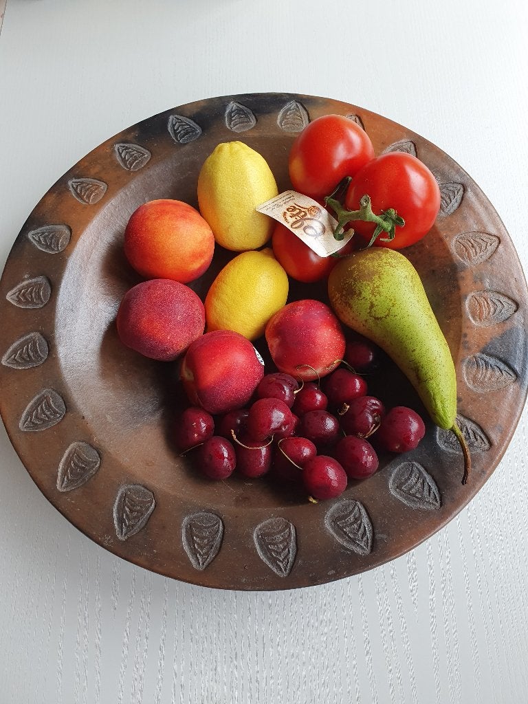 *Authentieke Mexicaanse fruitschaal ( XLL)     *MOETWEG:-75%, Huis en Inrichting, Ophalen, Zo goed als nieuw, Rond, Steen of Aardewerk