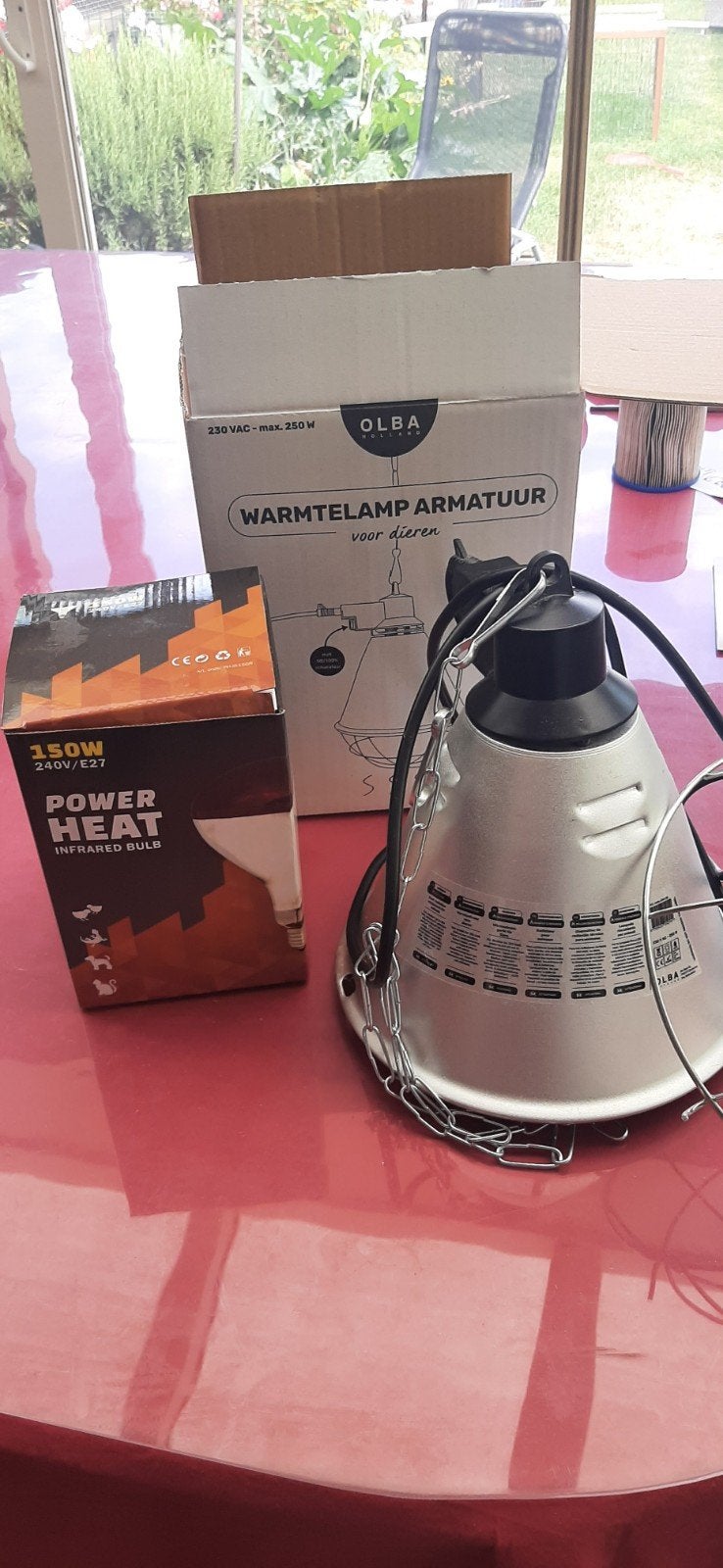 Warmtelamp armatuur en lamp, Dieren en Toebehoren, Ophalen