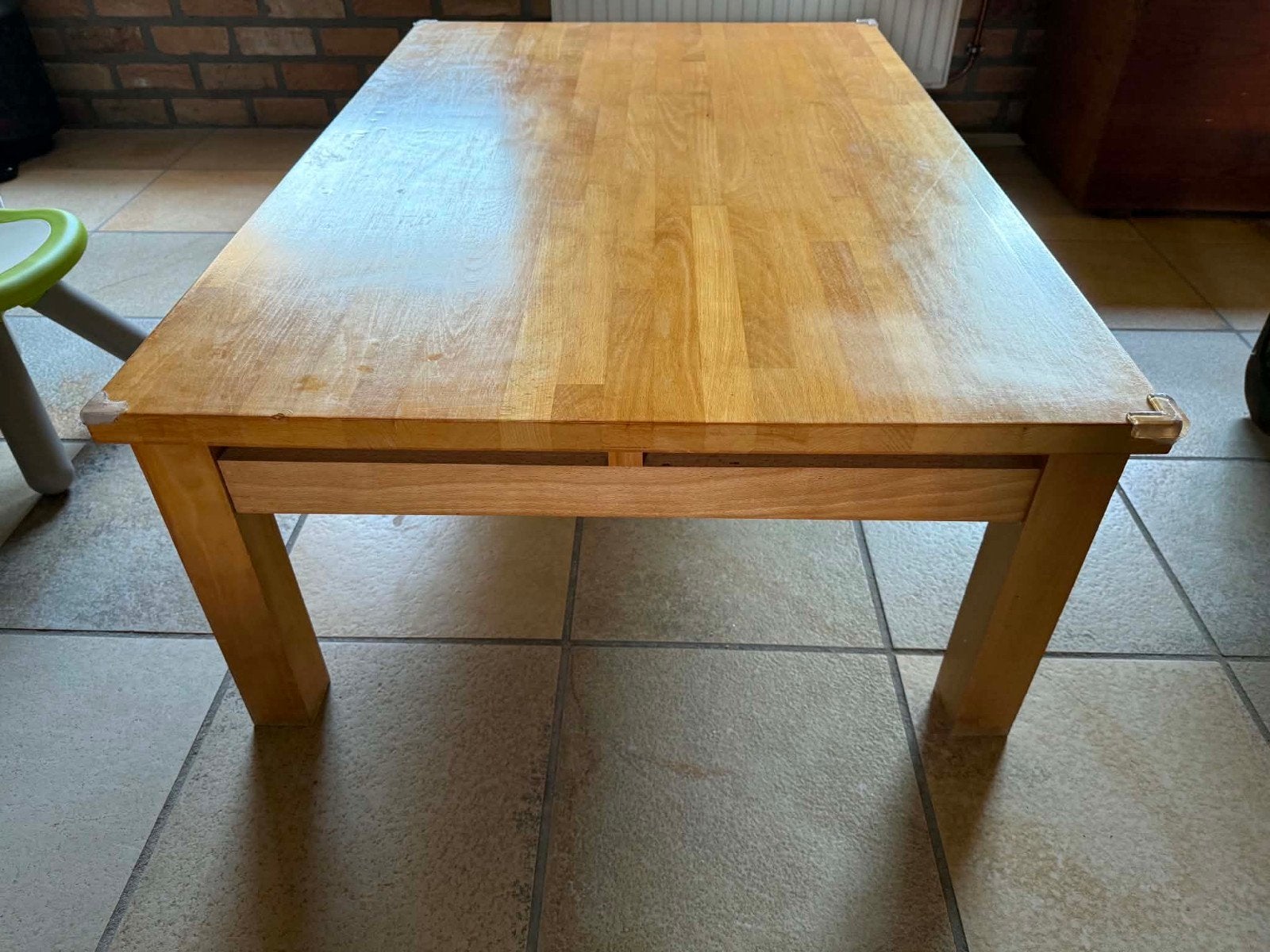 Houten salontafel, Ophalen