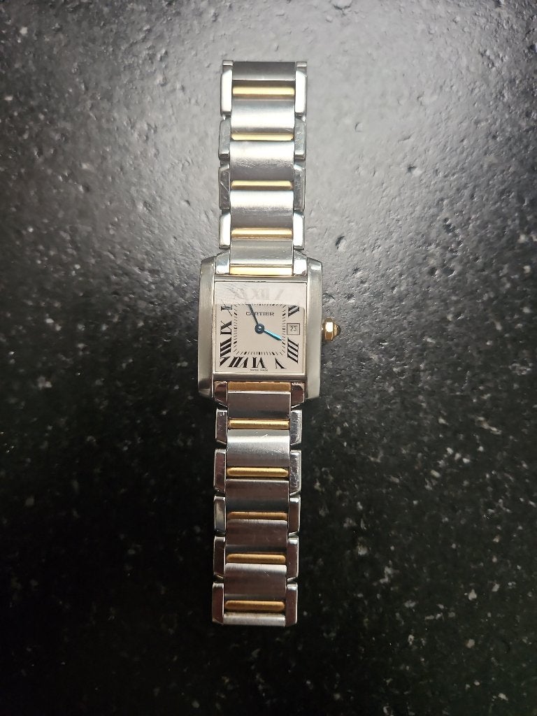 CARTIER TANK BICOLOR dames, Ophalen