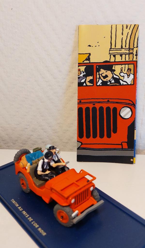Voiture TINTIN Atlas 1/43 « La Jeep », Collections, Enlèvement, Tintin, Comme neuf, Statue ou Figurine