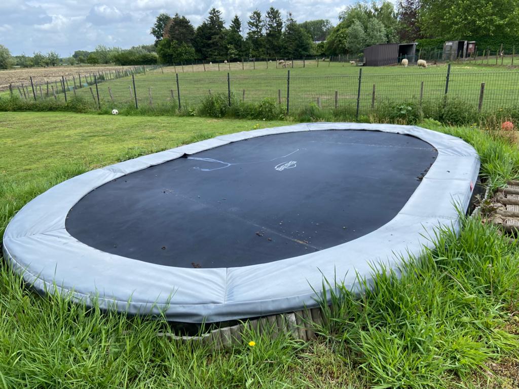 Trampoline BERG GRAND Favorit Inground., Ophalen, Gebruikt