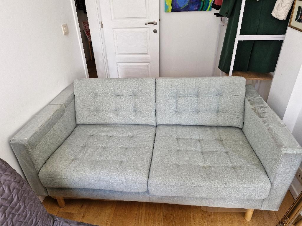 Canapé 2 place vert en bois (Ikea LANDSKRONA), Maison & Meubles, Canapés | Salons, Utilisé, Banc droit, Deux personnes, Moins de 150 cm