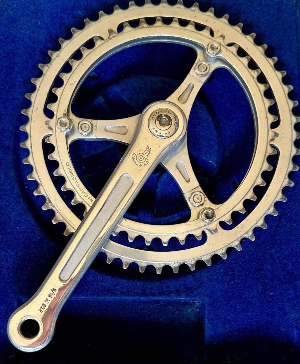 Pédalier Vintage Campagnolo GS avec plateau, Vélos & Vélomoteurs, Enlèvement, Comme neuf, Racefiets
