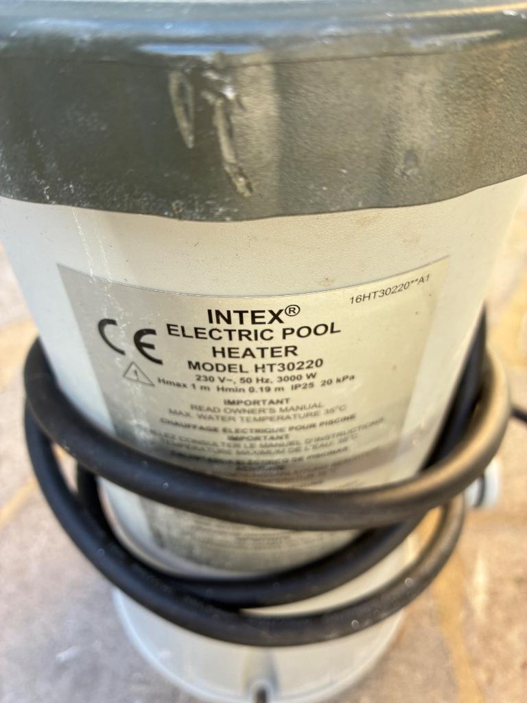 Verwarming intex zwembad, Ophalen, Gebruikt, Verwarming