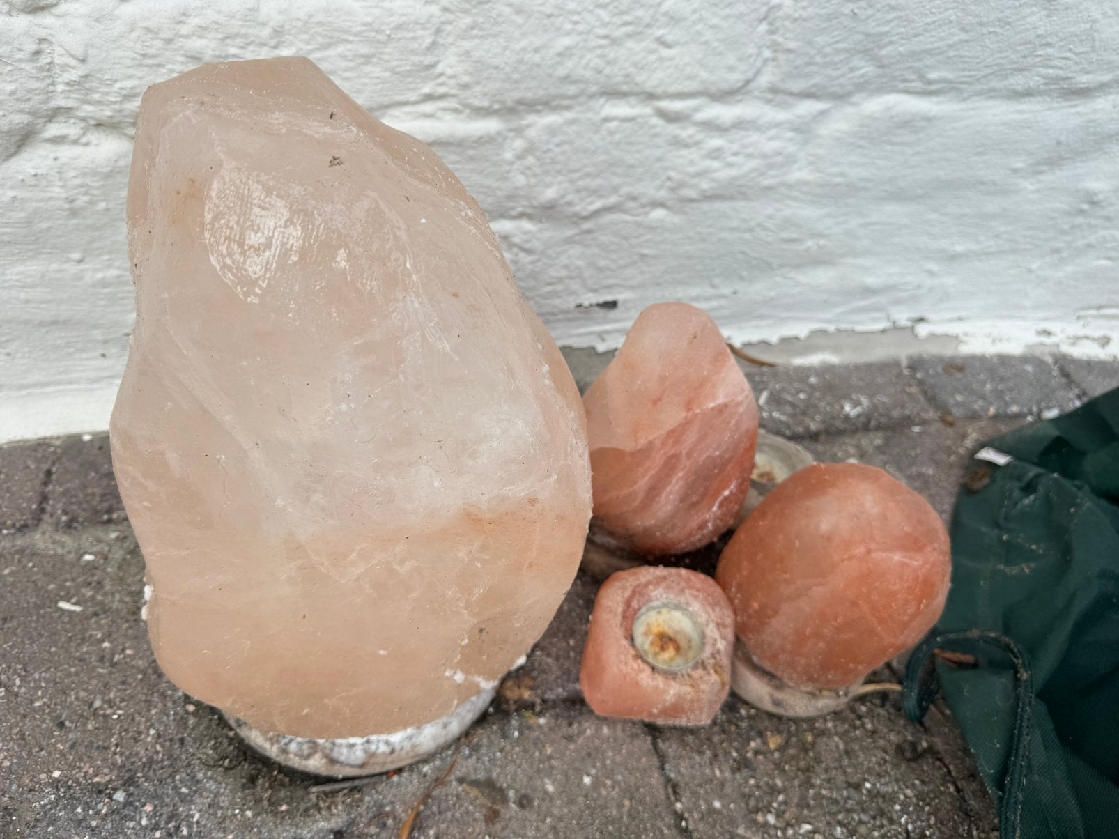 3 lampes au sel de l'Himalaya — différentes tailles, Enlèvement, Orange