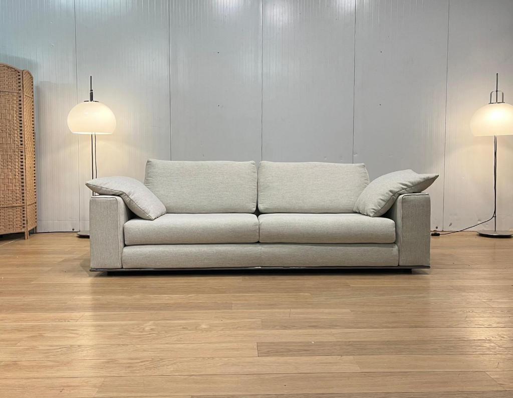 Minotti Hamilton 3-Zits + GARANTIE – NP: €14.500, 100 à 125 cm, Enlèvement ou Envoi, 200 à 250 cm, Banc droit