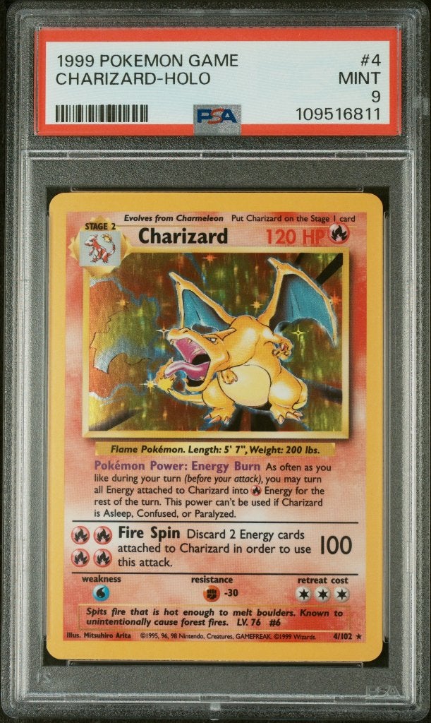 4/102 base charizard psa 9, Ophalen of Verzenden