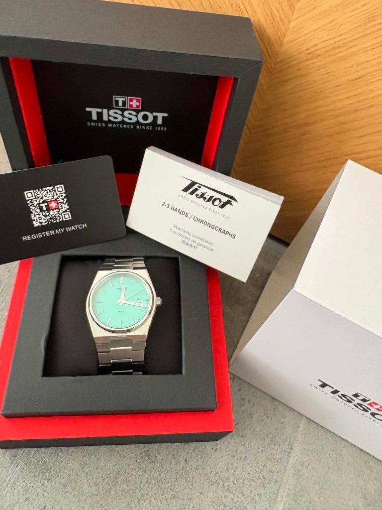 Tissot PRX 40mm - Menthe - Nouveau, Bijoux, Sacs & Beauté, Autres marques, Enlèvement ou Envoi, Acier, Acier