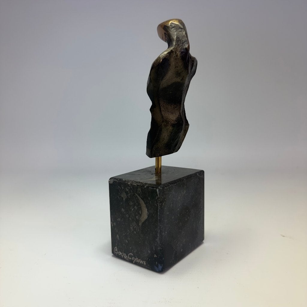 Sculpture en bronze sur socle en marbre de Boud Ceysens, Statue, Enlèvement ou Envoi, Marqué, Brons