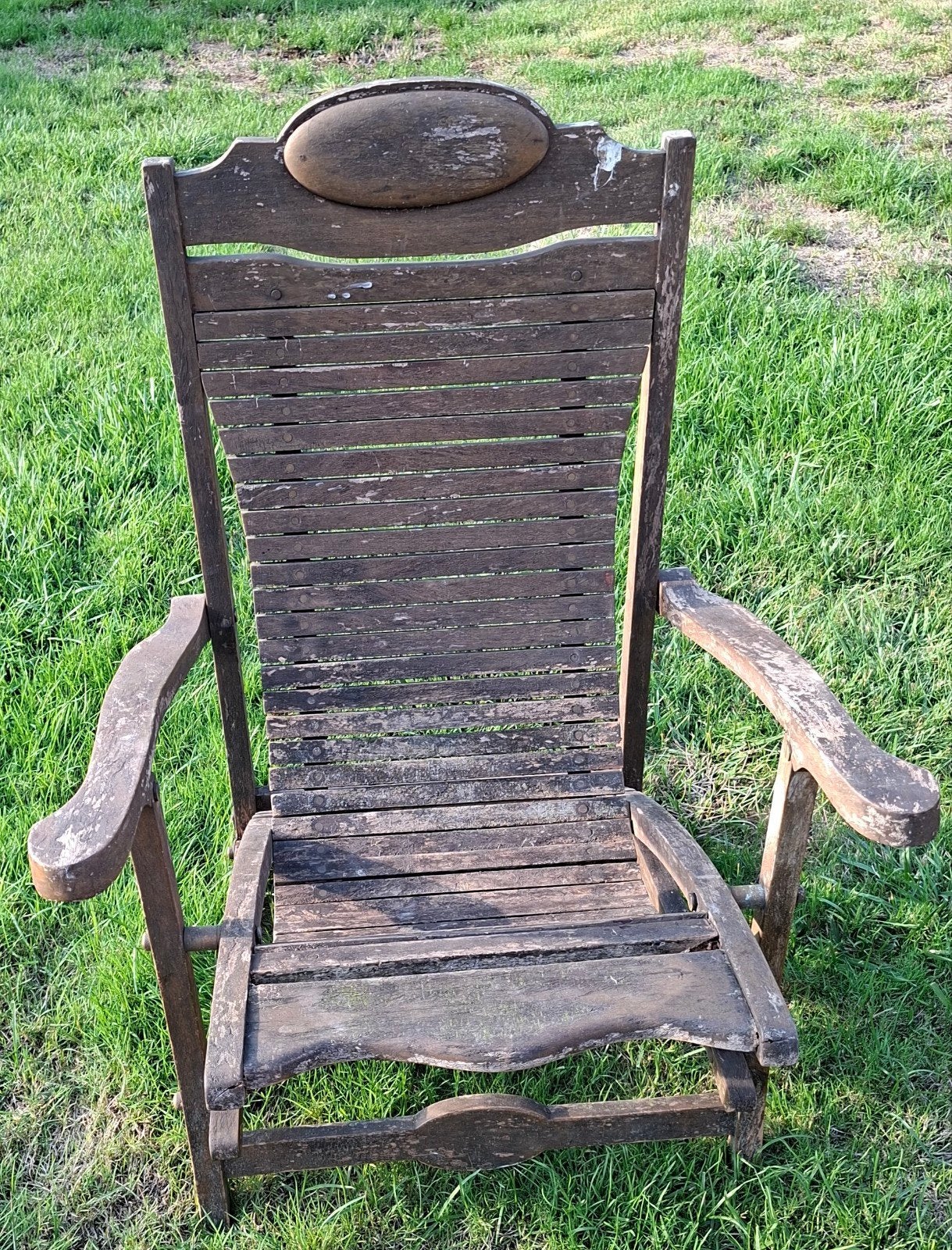 Vintage houten ligstoel, Ophalen