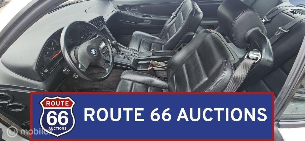 BMW 850i | 1990 | Route 66 Auctions, Auto's, Zwart, Bedrijf, Handgeschakeld, Overige carrosserie