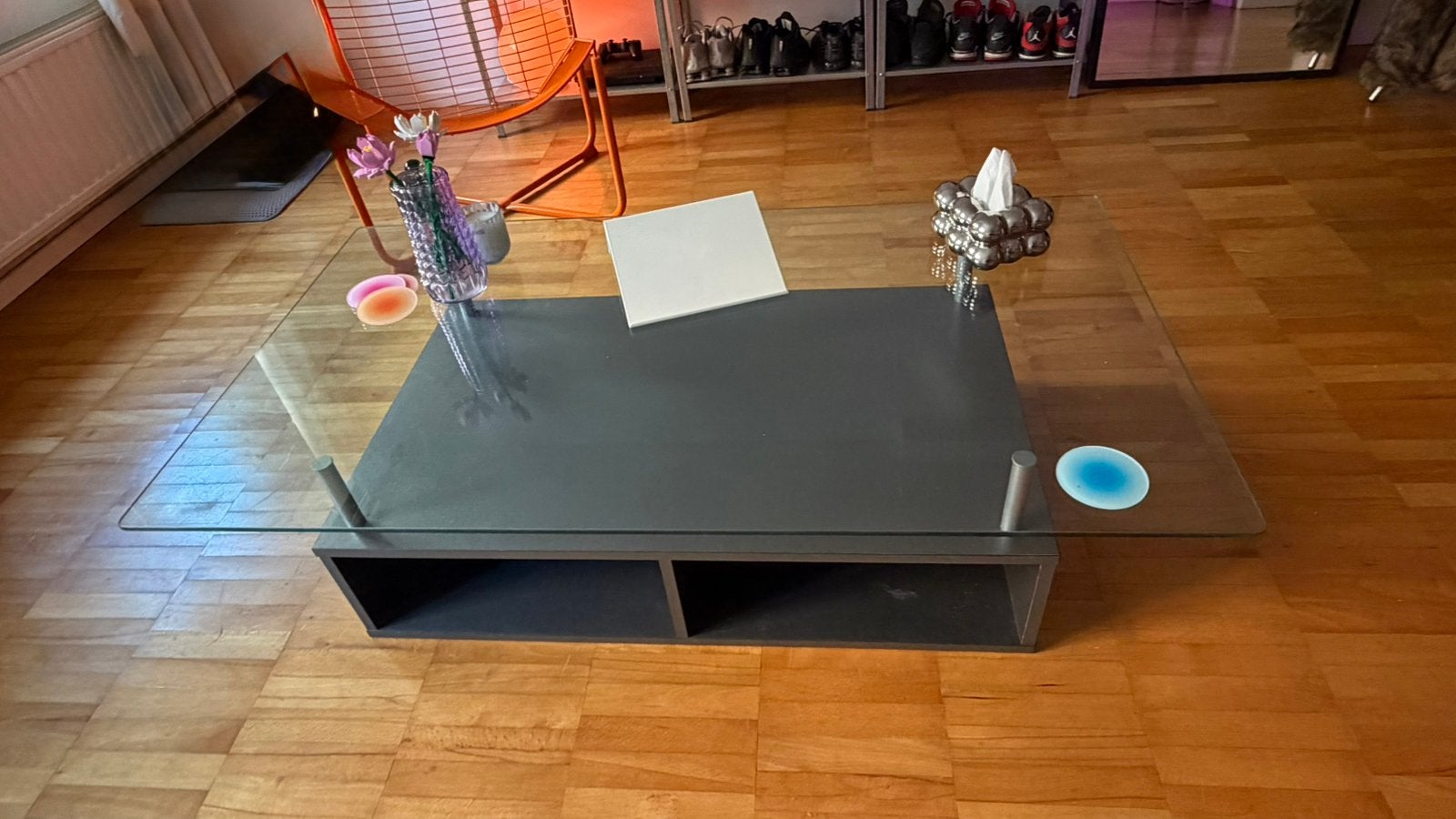 Table basse en verre, Enlèvement, Utilisé, Rectangulaire, Verre