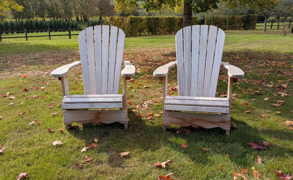 Canadian Adirondack Chair - 2 stuks, Tuin en Terras, Ophalen, Gebruikt, Hout, Inklapbaar