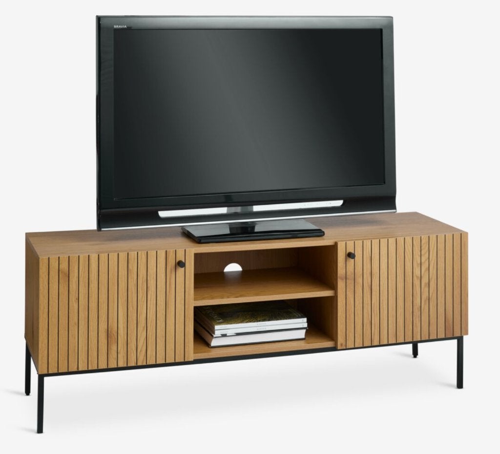 meuble TV Jysk "Hemdrup", très peu utilisé, Huis en Inrichting, Ophalen, Overige materialen, 100 tot 150 cm, Zo goed als nieuw