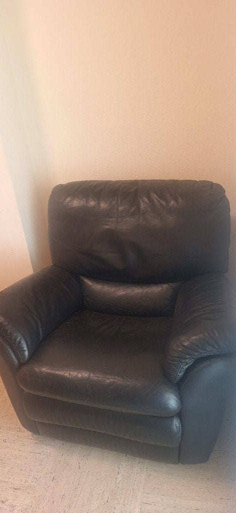 Twee sofa's, zeer goede staat lederen zetel, Ophalen, Gebruikt, Eenpersoons, 100 tot 125 cm