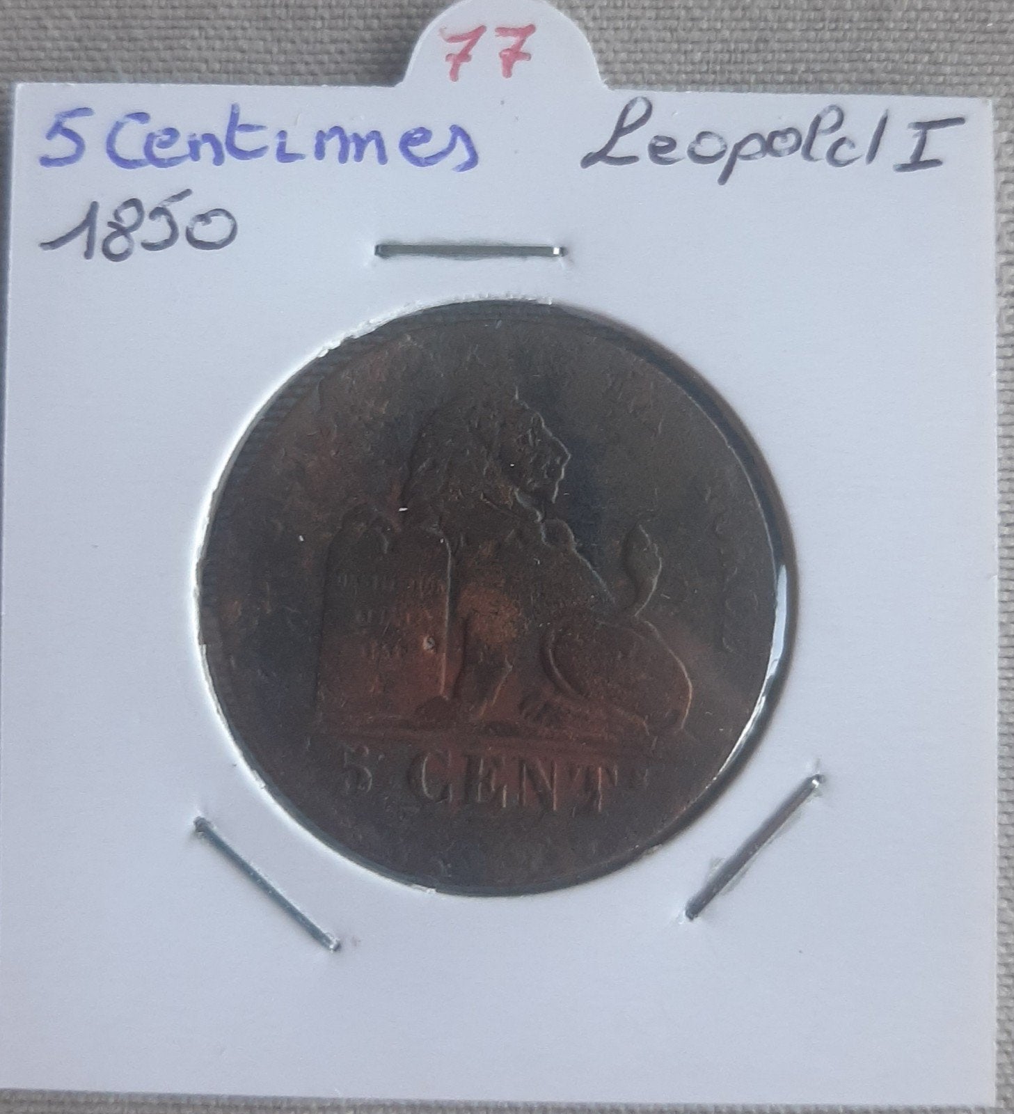 Leopold I - 5 centimes 1850, Verzenden