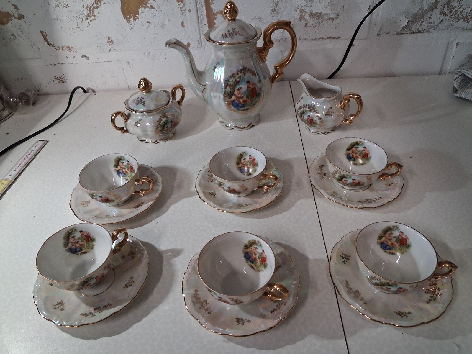 15 delig mokka/theeservies, Ophalen of Verzenden