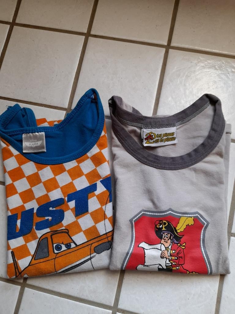 Onderhemdjes, jongens, Piet Piraat en Dusty, mt104, Disney, Nacht- of Onderkleding, Ophalen of Verzenden, Zo goed als nieuw