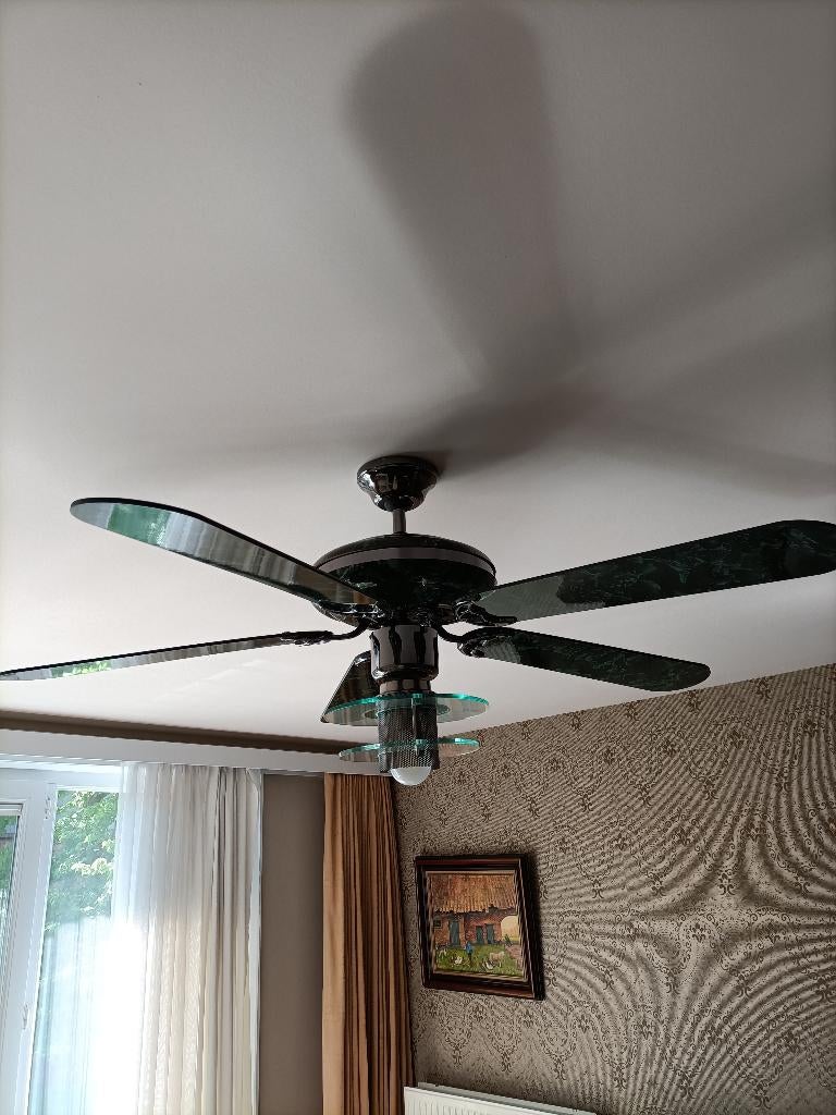 Plafondlamp met ventilator, Ophalen, Gebruikt, Kunststof