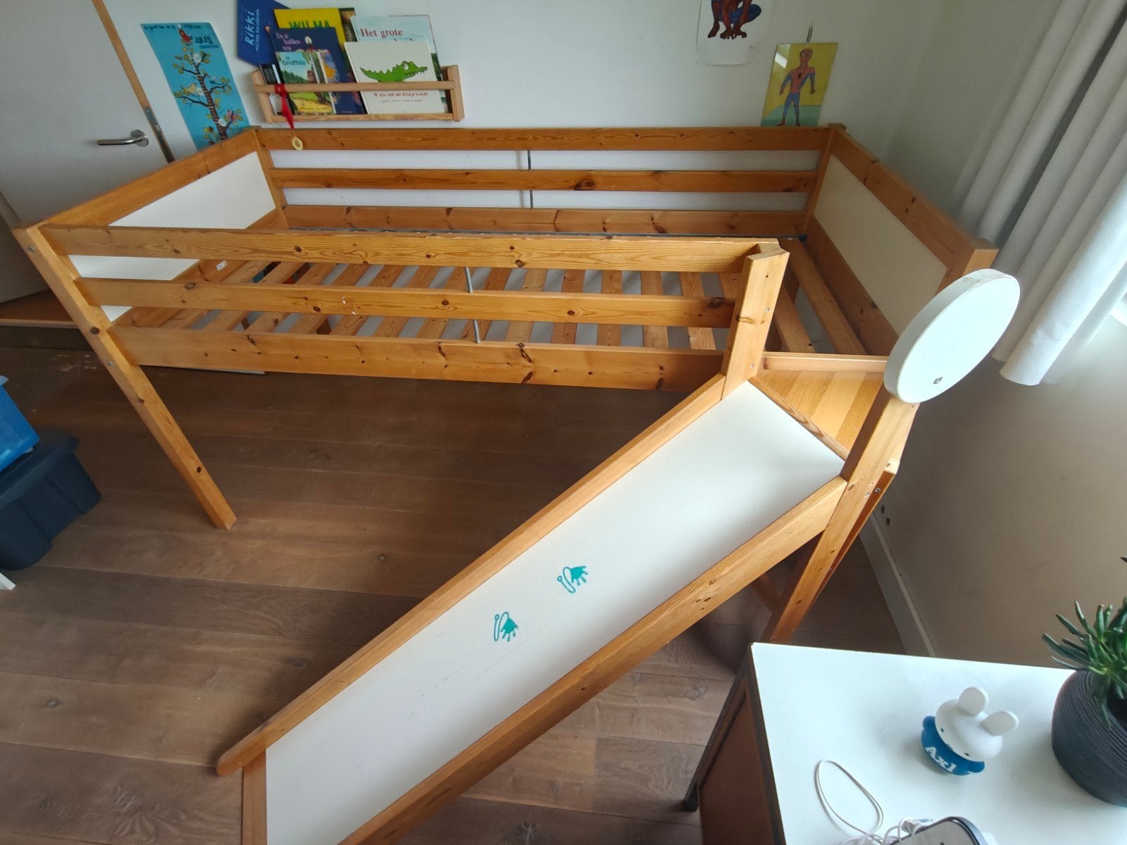 lit bébé gratuit, lit mezzanine avec toboggan, Enlèvement, Lit mezzanine