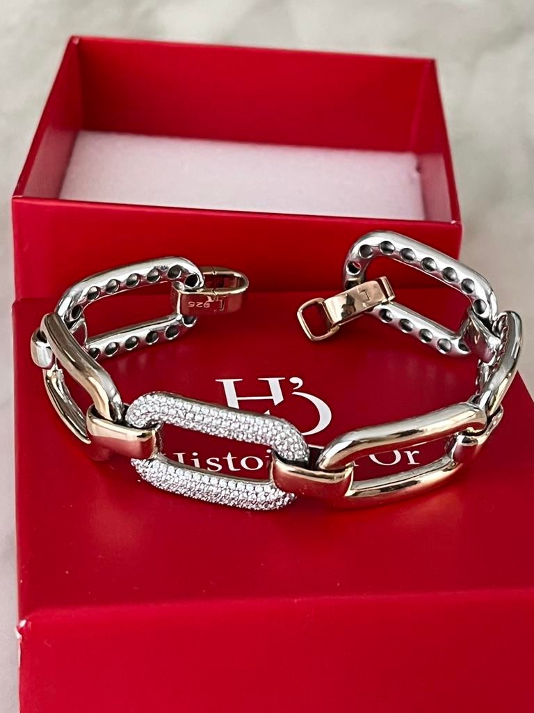 Zilver rose armband 925, Enlèvement ou Envoi, Comme neuf, Argent