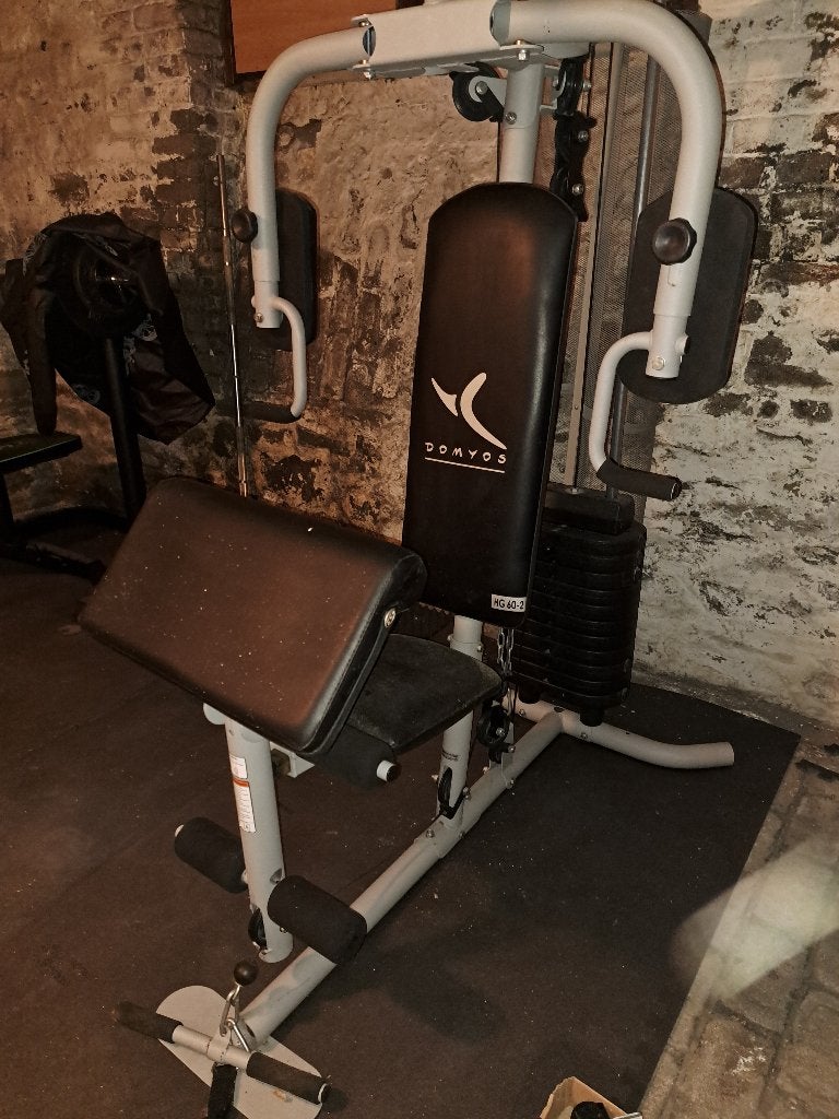 Appareil de musculation complet Domyos HG 60-2, Ophalen, Gebruikt, Benen, Fitnessbank