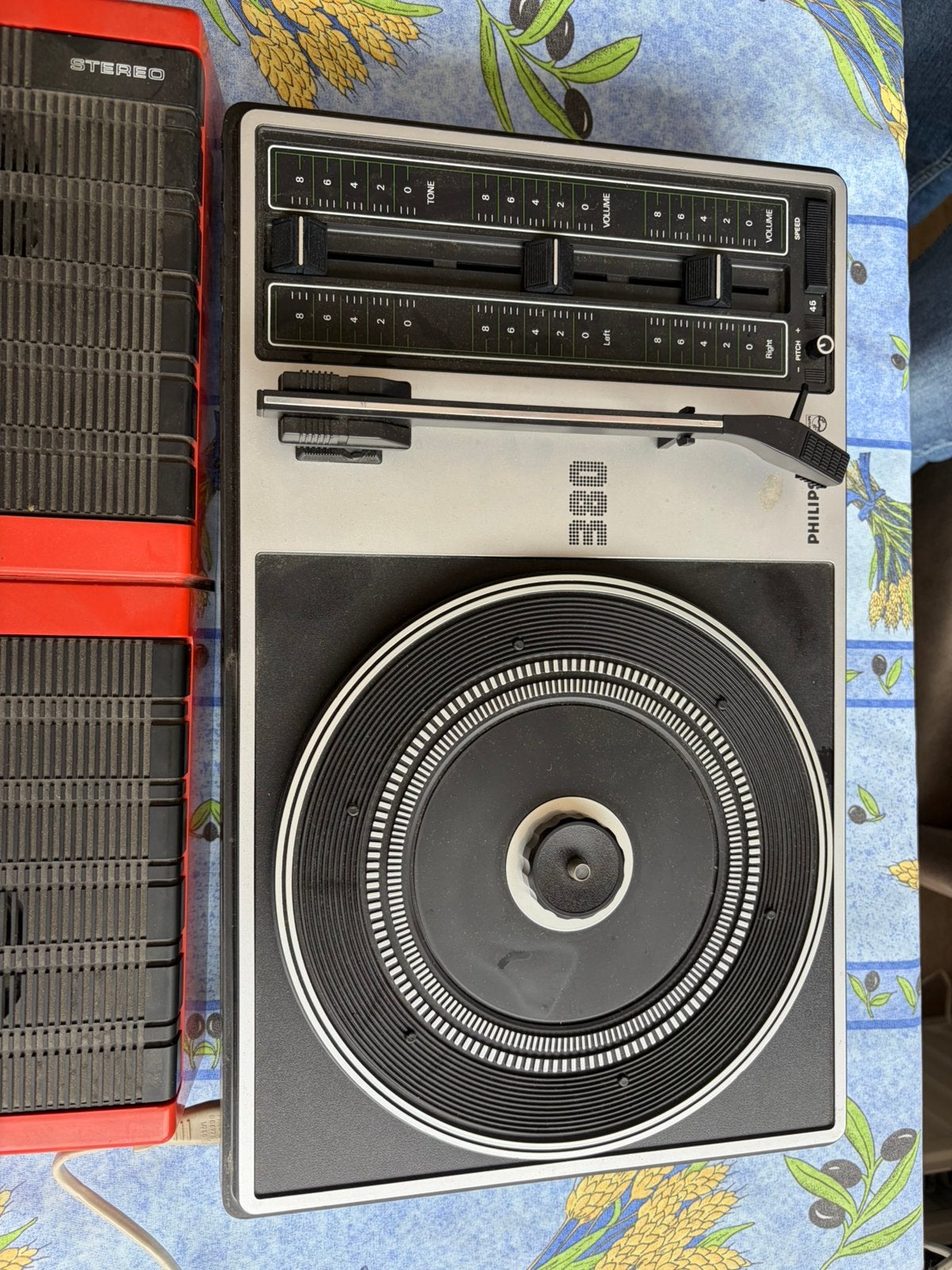 Philips platenspeler met boxen, Audio, Tv en Foto, Ophalen, Gebruikt, Platenspeler, Philips