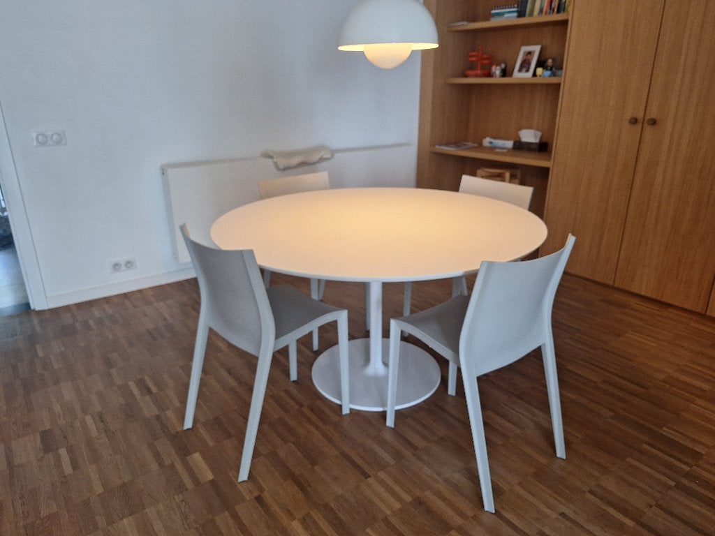 stoelen slick-slick Starck in XO, Huis en Inrichting, Stoelen, Ophalen, Gebruikt, Grijs, Kunststof
