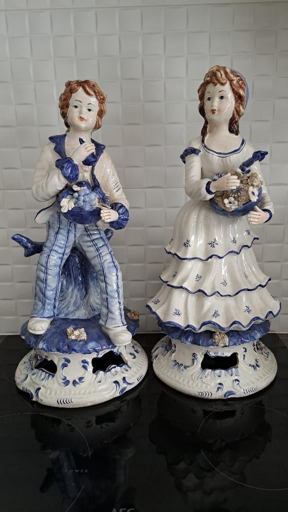 Koppel in Capodimonte porselein Italie, Antiek en Kunst, Ophalen
