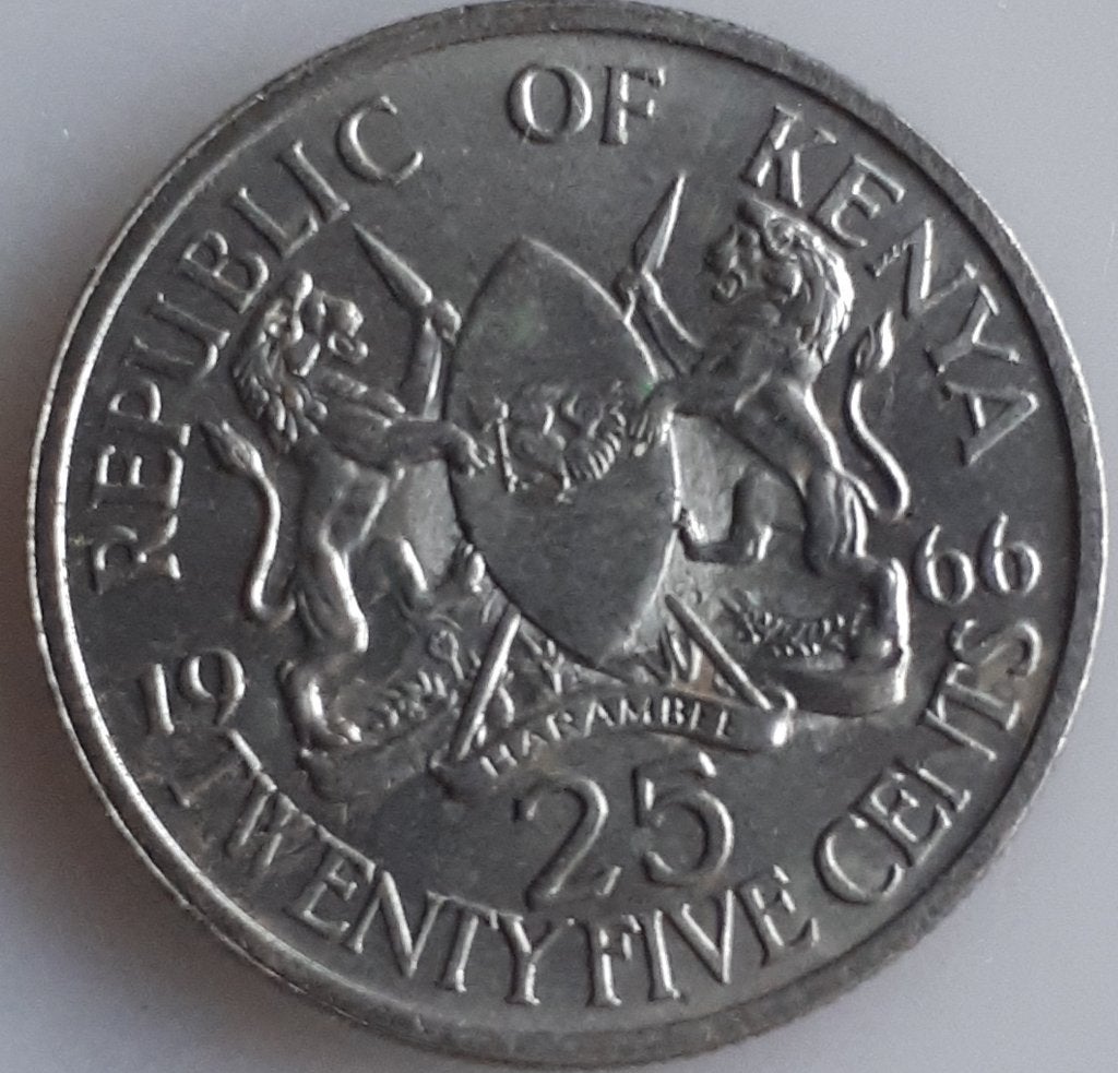 KENIA: Zeldzame 25 CENTIMES 1966 KM 3 Br.UNC, Ophalen of Verzenden, Overige landen, Losse munt