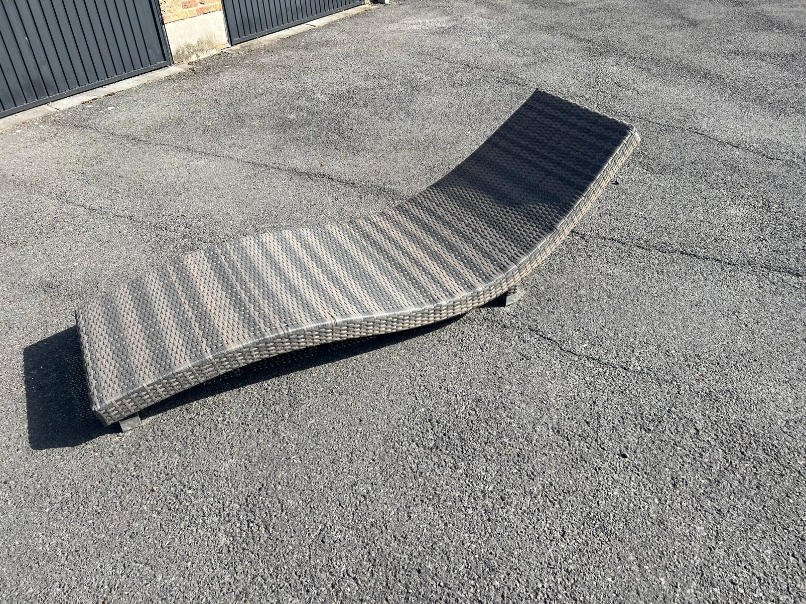 Geweven rieten ligzetel, Jardin & Terrasse, Chaises longues, Enlèvement, Comme neuf