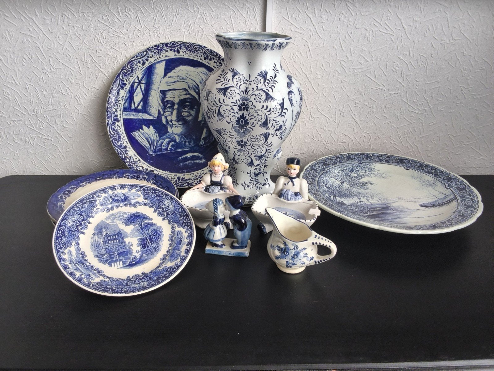 Defts boch  decoratie  ! ( verzameling), Ophalen, Gebruikt, Blauw, Brocante