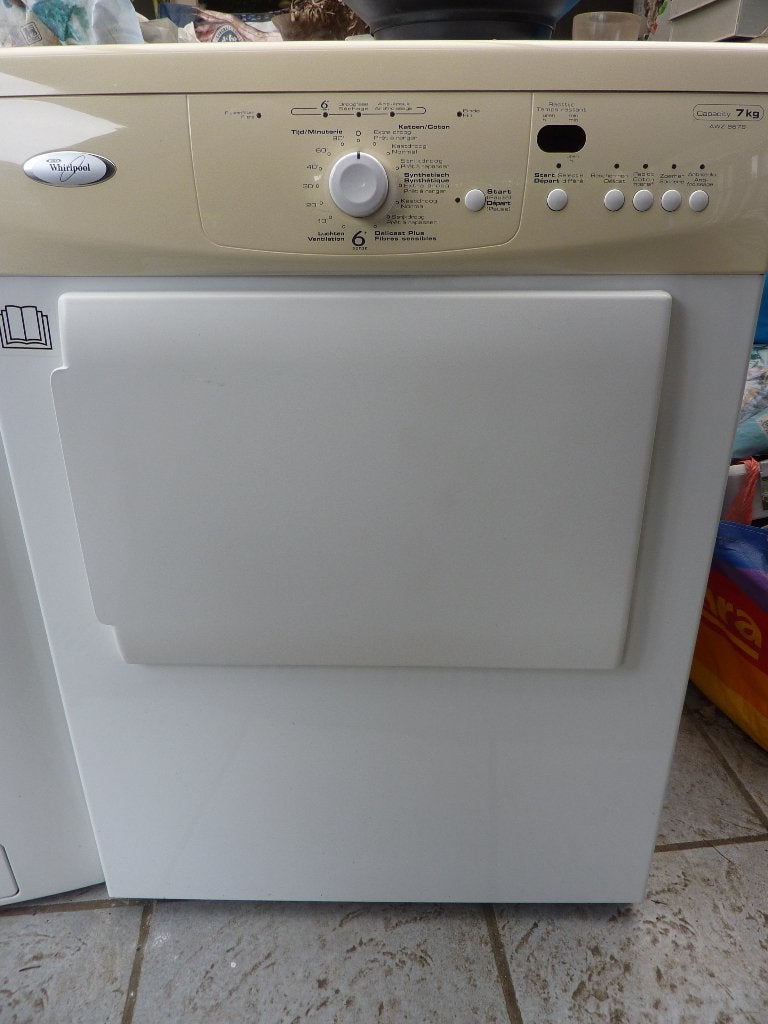 Heel nette droogkast Wirlpool voor 7 kg was, Ophalen, 6 tot 8 kg, Luchtafvoer, Anti-kreukfase
