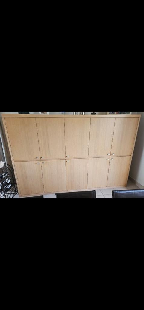 Wandkast, bleke eik, 2.55 m op 1.66 m, Ophalen