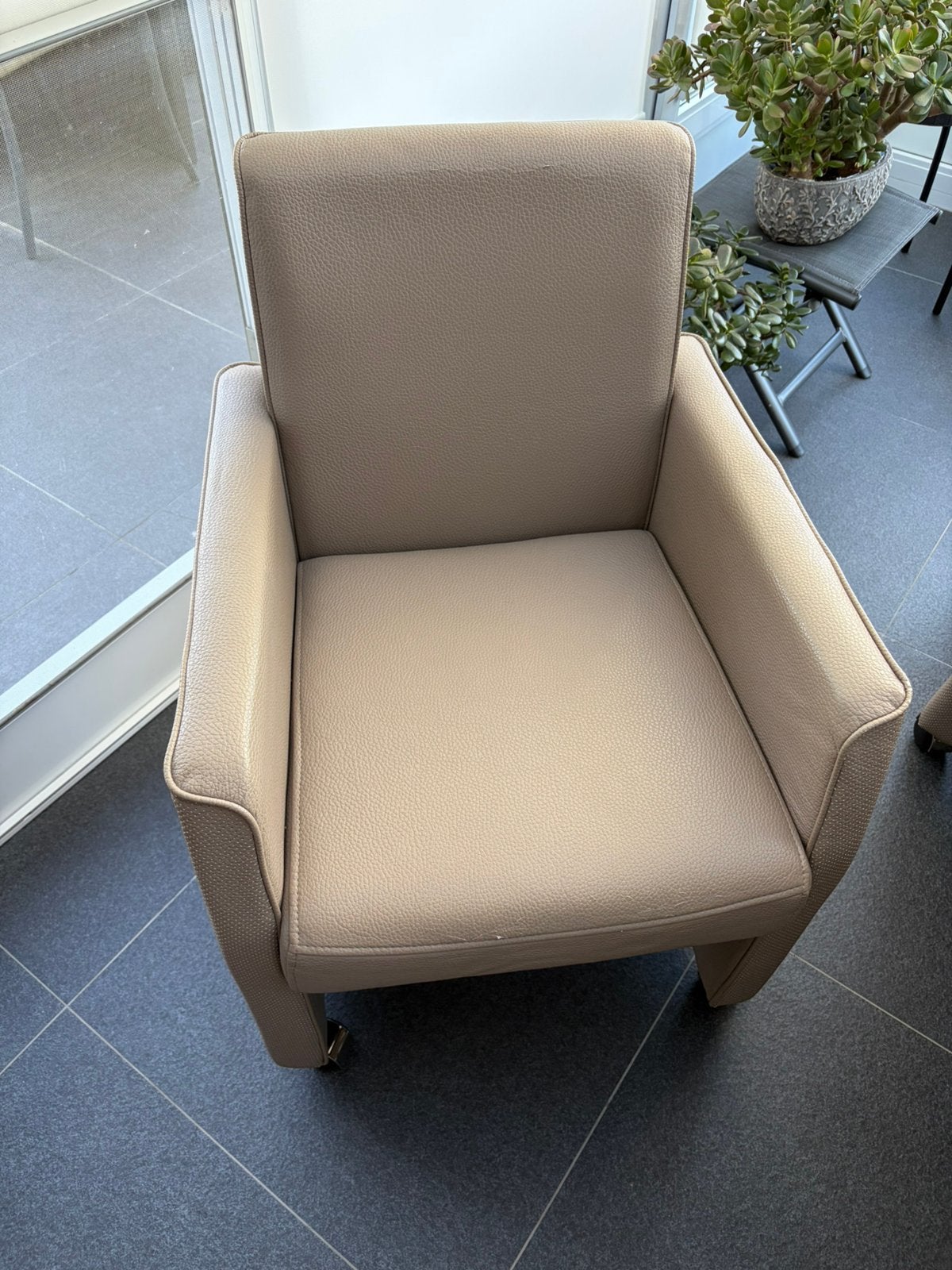 Eetkamer stoelen op wielen. (6 stuks)., Huis en Inrichting, Stoelen, Ophalen, Gebruikt, Bruin, Vijf, Zes of meer stoelen