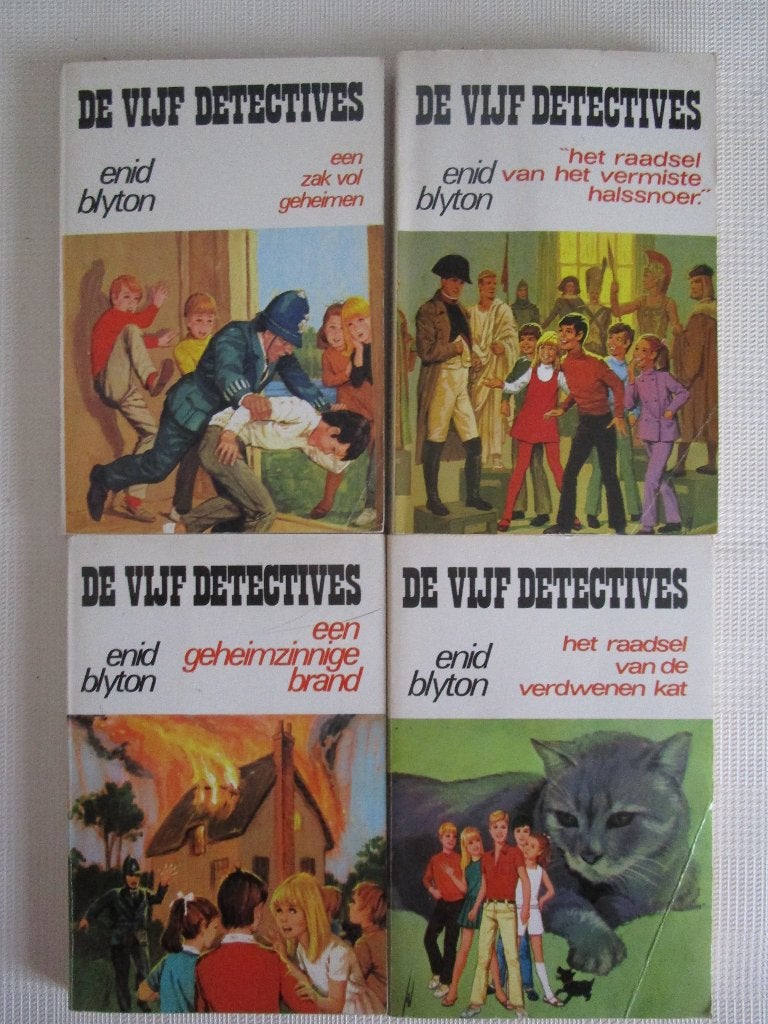 4 x Enid Blyton (de vijf detectives), Boeken, Kinderboeken | Jeugd | 13 jaar en ouder, Ophalen, Gelezen