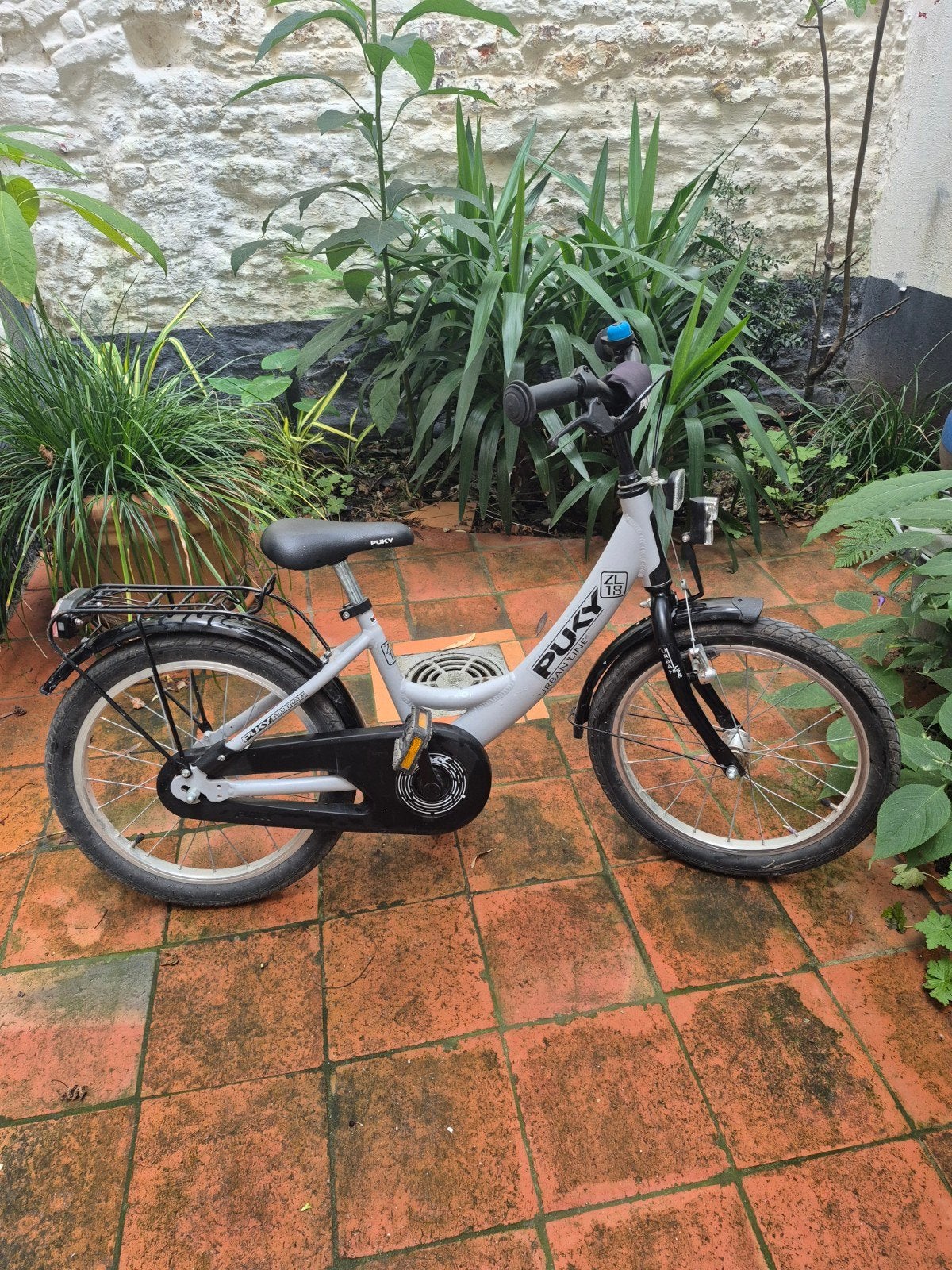 Puky, zilver, 18 inch, stoere stevige fiets,, Fietsen en Brommers, Ophalen, Gebruikt, 16 tot 20 inch, Puky