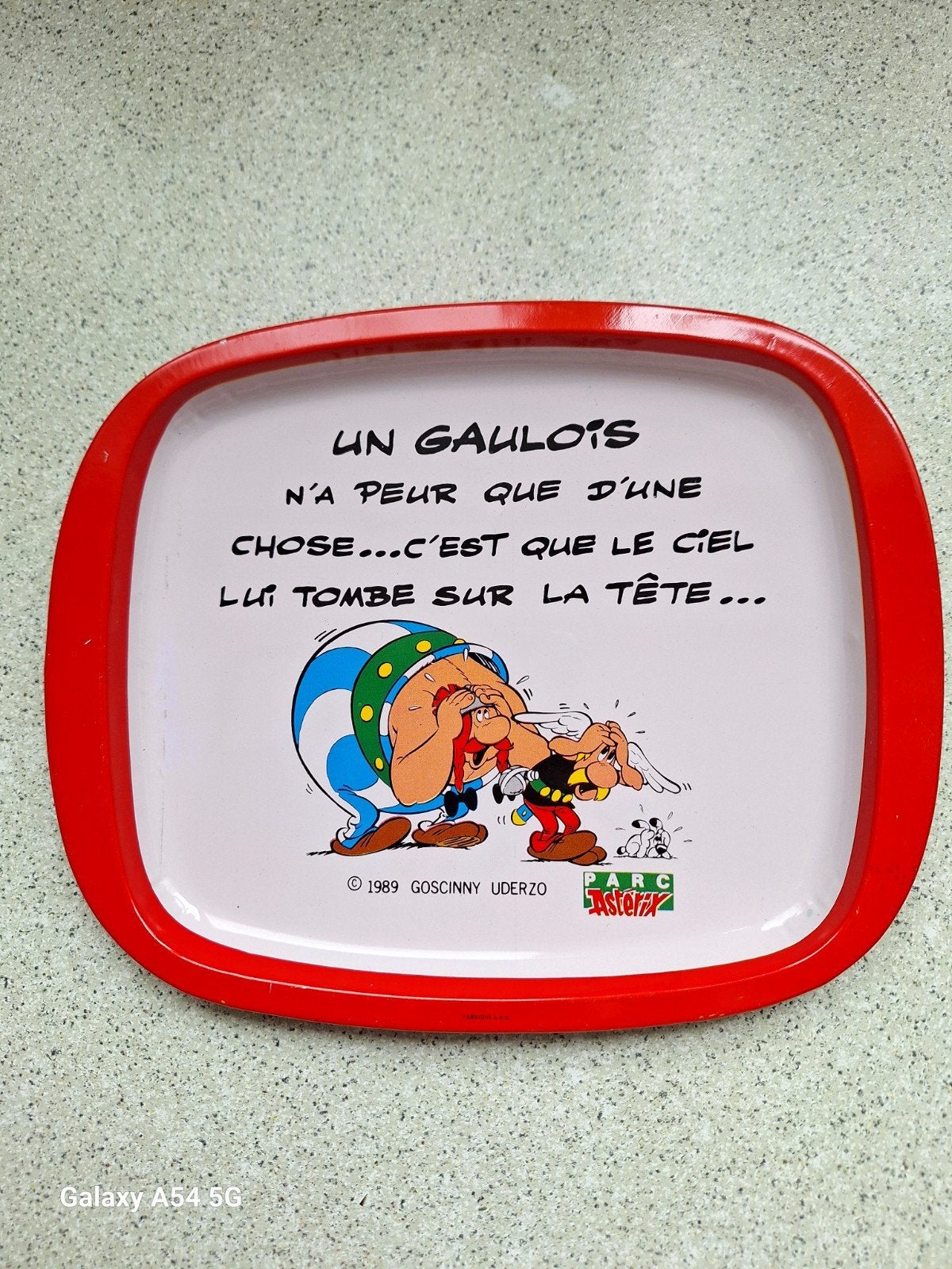 Asterix Obelix plateau Vintage, Parc Asterix 1989!, Ophalen of Verzenden