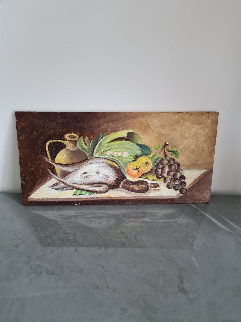 zeer mooi schilderij op paneel - huile sur panneau, Ophalen of Verzenden, Paneel