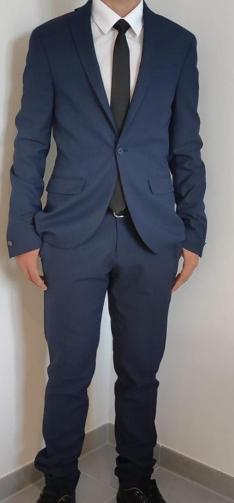 Costume pour garçon de 14 ans, Kleding | Heren, Kostuums en vesten, Zo goed als nieuw, Maat 46 (S) of kleiner, Blauw, Ophalen of Verzenden